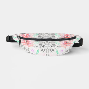 Süße bunte pastellfarbene aztekische Blumen Bauchtasche