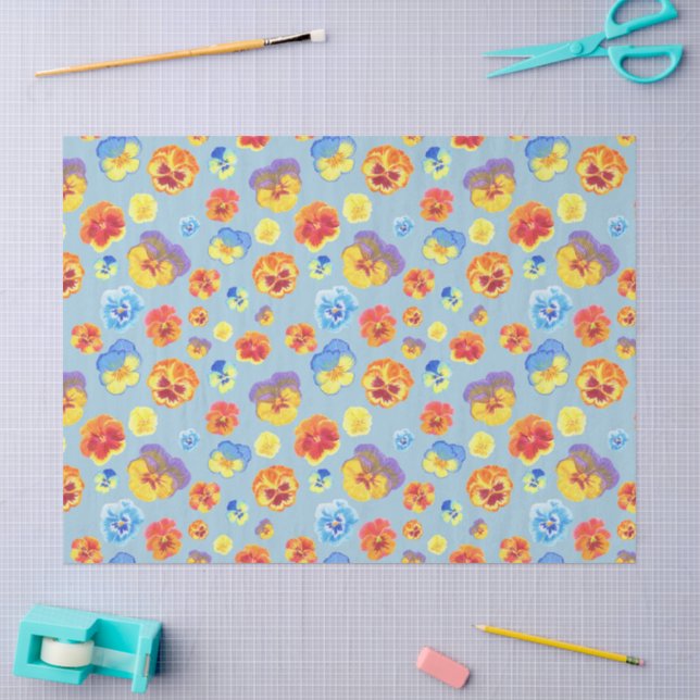 Süße bunte Stiefmütterchen-Druck-Geschenk-Tissue-P Seidenpapier (Basteln)