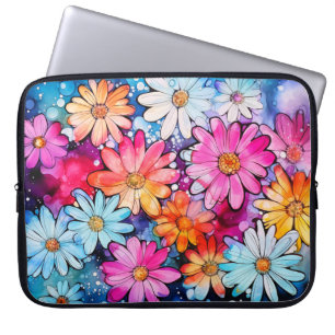 Süße bunte Vintage-Blumenkunst Laptopschutzhülle