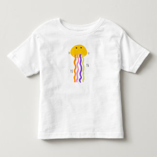 Süße bunte wackelnde Quallen Whimsical-Ozean Kleinkind T-shirt
