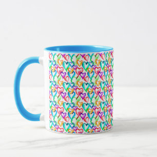 Süße bunte Wasserfarbenblumen Tasse