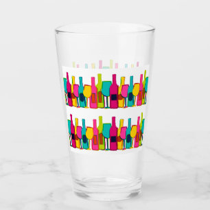 Süße bunte Weinflaschen Muster Glas