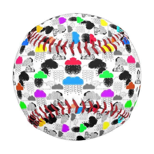 Süße bunte Wolkenmuster Baseball (Vorderseite)