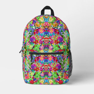 Süße bunte Zauberblumen All-Over-Print T-Shirt Bedruckter Rucksack