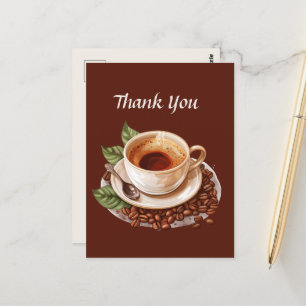 Süße Cafeteria Danke an Lieferanten  Postkarte