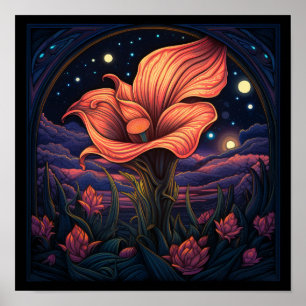 Süße Calla-Lilien-Blume für Naturliebhaber Lilie Poster