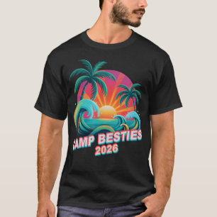Süße Camping-Freundinnen 2026 Urlaubs-Surf-Trip T-Shirt