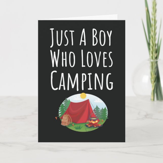Süße Camping-Karten für Baby-Jungen Kinder Camper  Karte (Vorderseite)