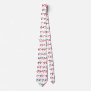 Süße Candy-Cane-Textgestaltung mit dem Wort HO! Krawatte