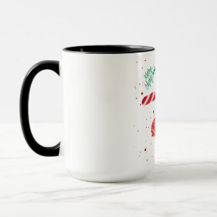Süße Candy Cane und Weihnachtsdekorationen Feierta Tasse