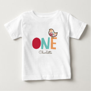 Süße Candy-Damaskus-Küken Mädchen 1. Geburtstagsfe Baby T-shirt