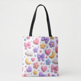 Süße Candy Pastell Icons Muster Tasche