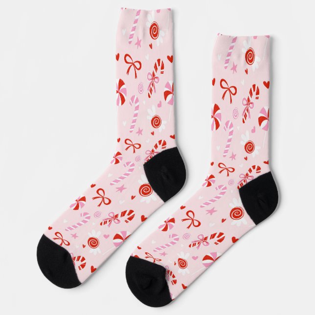 Süße Candy Pink Socken (Linkes Detail)
