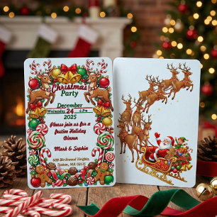 Süße Candy-Weihnachtsleckereien Einladung