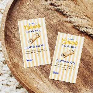 Süße Cannoli Gelb Blau Italienisches Baby Shower S Begleitkarte