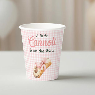 Süße Cannoli-Rosa-Schleifen-Girl-Italienische-Baby Pappbecher