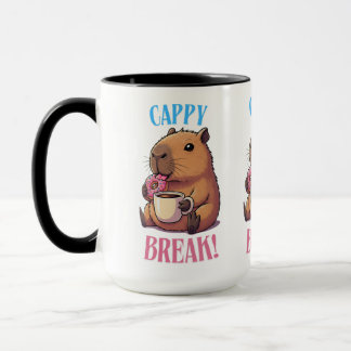 Süße Cappy-Pause Capybara-Kaffeetasse | Lustige An Tasse