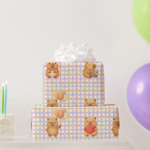 Süße Capybara-Baby-Shower Geschenkpapier