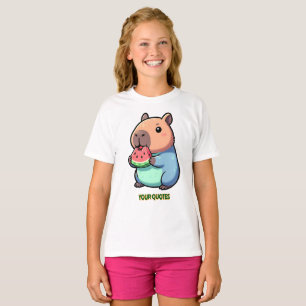 Süße Capybara beim Wassermelonenessen T-Shirt