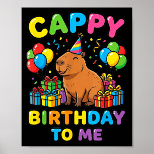 Süße Capybara-Birthday-Girl-Cute-Tier-Party Poster