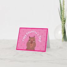 Süße Capybara "Capy Valentinstag!" Karte | Rosa
