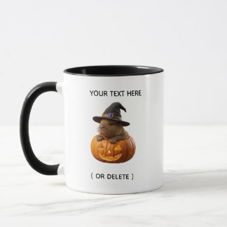 Süße Capybara-Kürbis-Jack-O-Lantern-Halloween-Tass Tasse