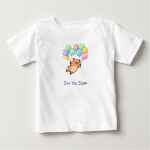 Süße Capybara mit Ballons – Bis Bald Baby T-shirt