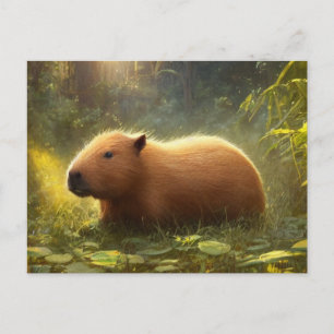 Süße Capybara-Postkarte Postkarte
