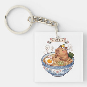 Süße Capybara-Ramen-Schale Japanisches Kawaii-Anim Schlüsselanhänger
