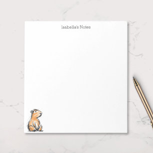 Süße Capybara-Skizze Doodle Notizblock