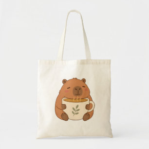 Süße Capybara-umarmt-Kaffeetasse-Tragetasche Tragetasche