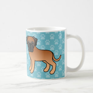 Süße Cartoon-Aprikosen-Old-English-Mastiff-Hunde Kaffeetasse