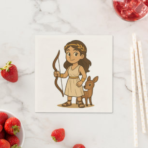 Süße Cartoon-Artemis-Baby-Windeln – Griechische Gö Serviette