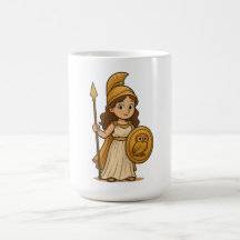 Süße Cartoon-Athena – Griechische Göttin Mythologi
