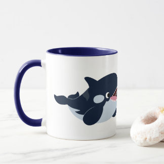 Süße Cartoon-Baby-Schwertwal-Kaffeetasse Tasse