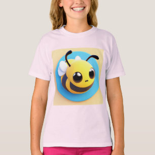 Süße Cartoon-Biene mit großen Augen T-Shirt
