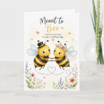 Süße Cartoon-Bienen-Hochzeitskarte – Für die Biene