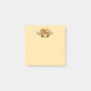 Süße Cartoon-Bienen mit sechseckigem Honigwaben-He Post-it Klebezettel
