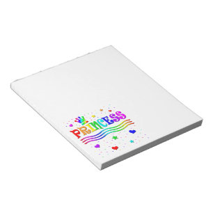 Süße Cartoon-Cliparts Regenbogen-Prinzessinnenkron Notizblock