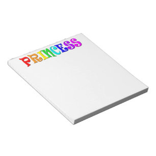 Süße Cartoon-Cliparts Regenbogen-Prinzessinnenkron Notizblock