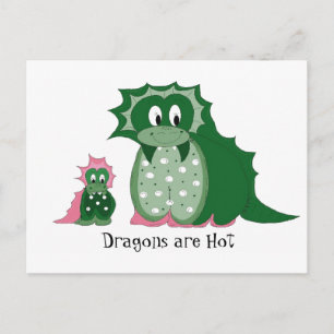 Süße Cartoon-Drachen Postkarte