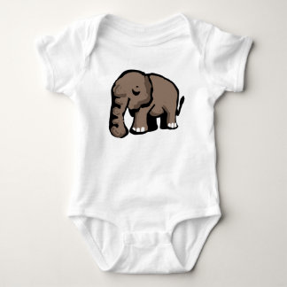 Süße Cartoon-Elefanten-Illustration Baby-Body Baby Strampler