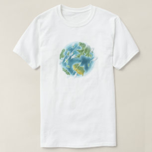 Süße Cartoon-Erde Öko-freundlich T-Shirt