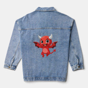 Süße Cartoon fliegender Teufel Jeansjacke