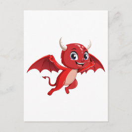Süße Cartoon fliegender Teufel Postkarte