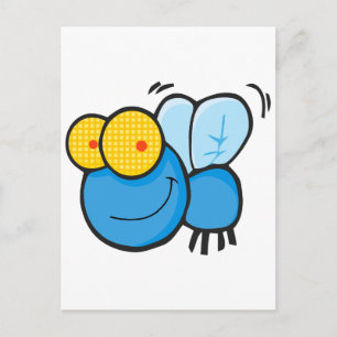süße Cartoon-Fliegenfigur Postkarte