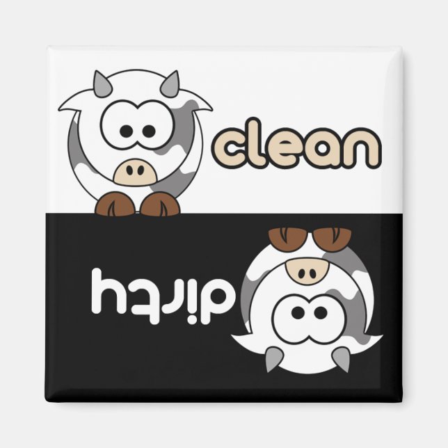 Süsse Cartoon Geschirrspülmaschine Magnet (Vorne)