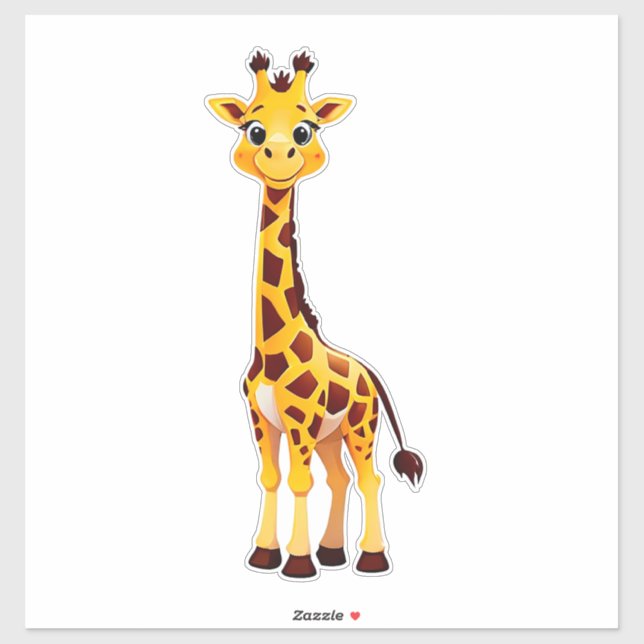 Süße Cartoon-Giraffe Aufkleber (Blatt)