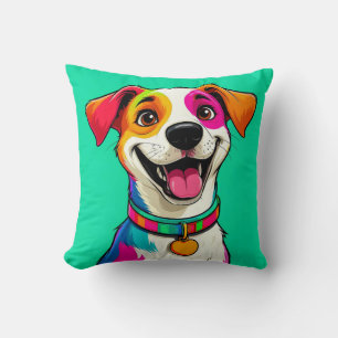 Süße Cartoon-Hund-Illustration Kissen