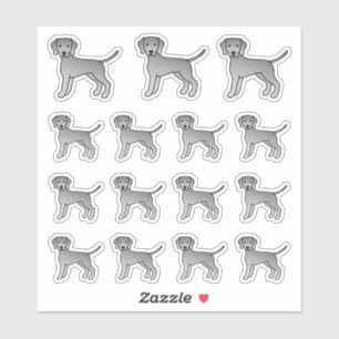 Süße Cartoon-Hunde der Weimaraner-Rasse Aufkleber
